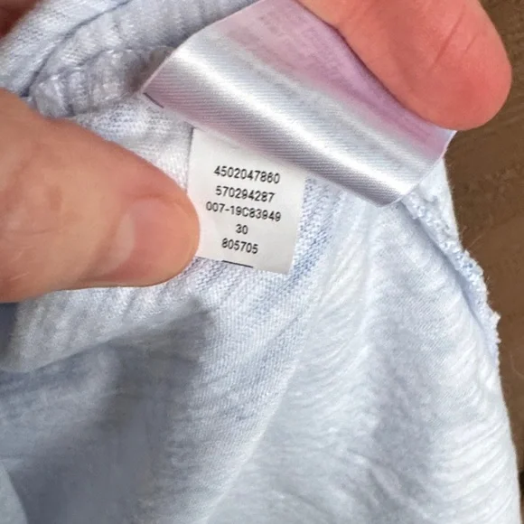 Chico's Sky Blue Patterned Short Sleeve Tee size 2 (L) - Picture 4 of 5